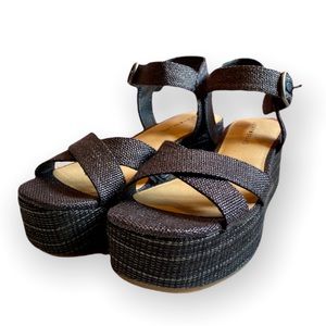 Lucky Brand Bainda Ankle Strap Platform Sandals - Size Womens US 10